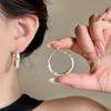 Korean Style Frosted Polka Dot Ear Cuff Hoop Earrings for Women - Versatile Elegance for All Face Shapes
