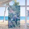 Starfish Seashell Ocean Wave Print Beach Towel Quick Dry Absorbent Lightweight Sandproof Towel for Summer Beach Swim Camping