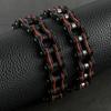 Titanium Steel Cycling Bracelet Men Punk Style Geometric Design Bike Rider Safety Accessory Black Red Or