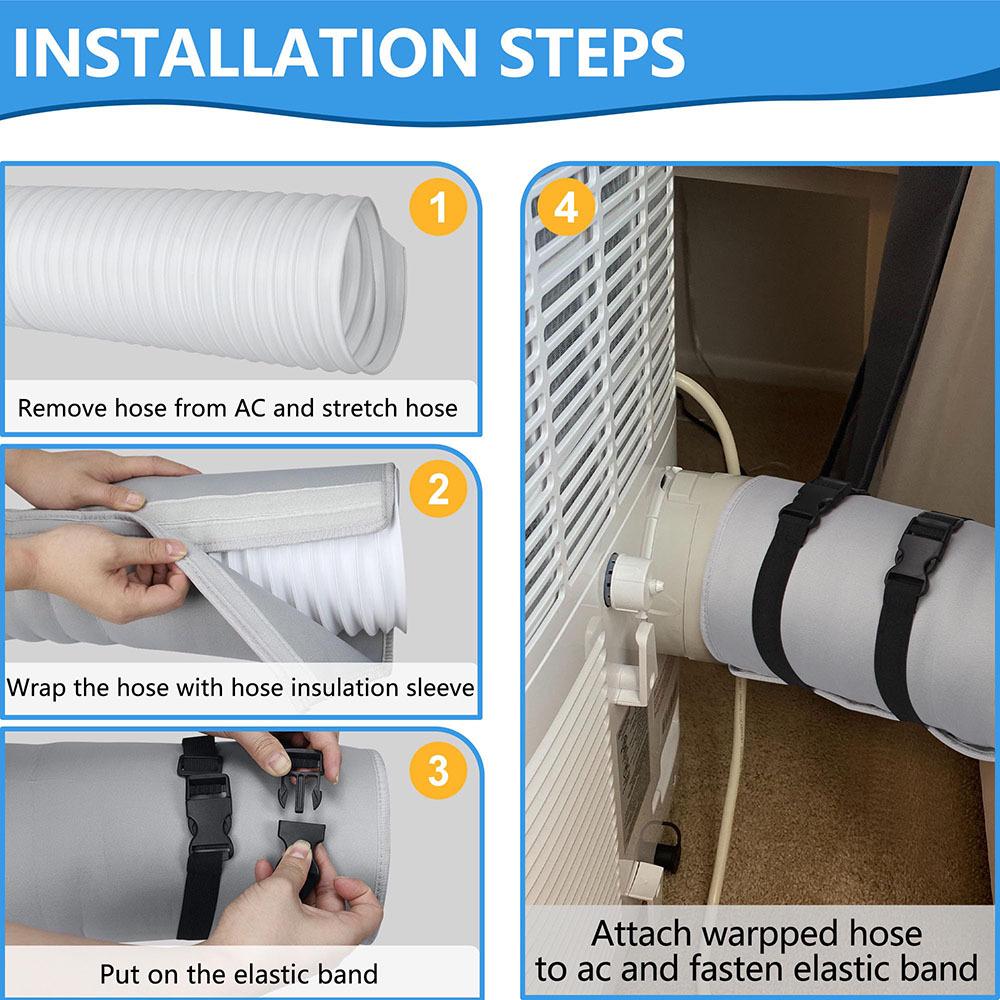 Portable Dustproof Heat Insulation Cover for Air Conditioner Exhaust Hose
