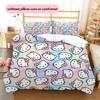 Hello Kitty  Pattern Bedding Quilt Set  Home Decoration  Gift (1 * duvet cover + 2 * pillowcase  without core)