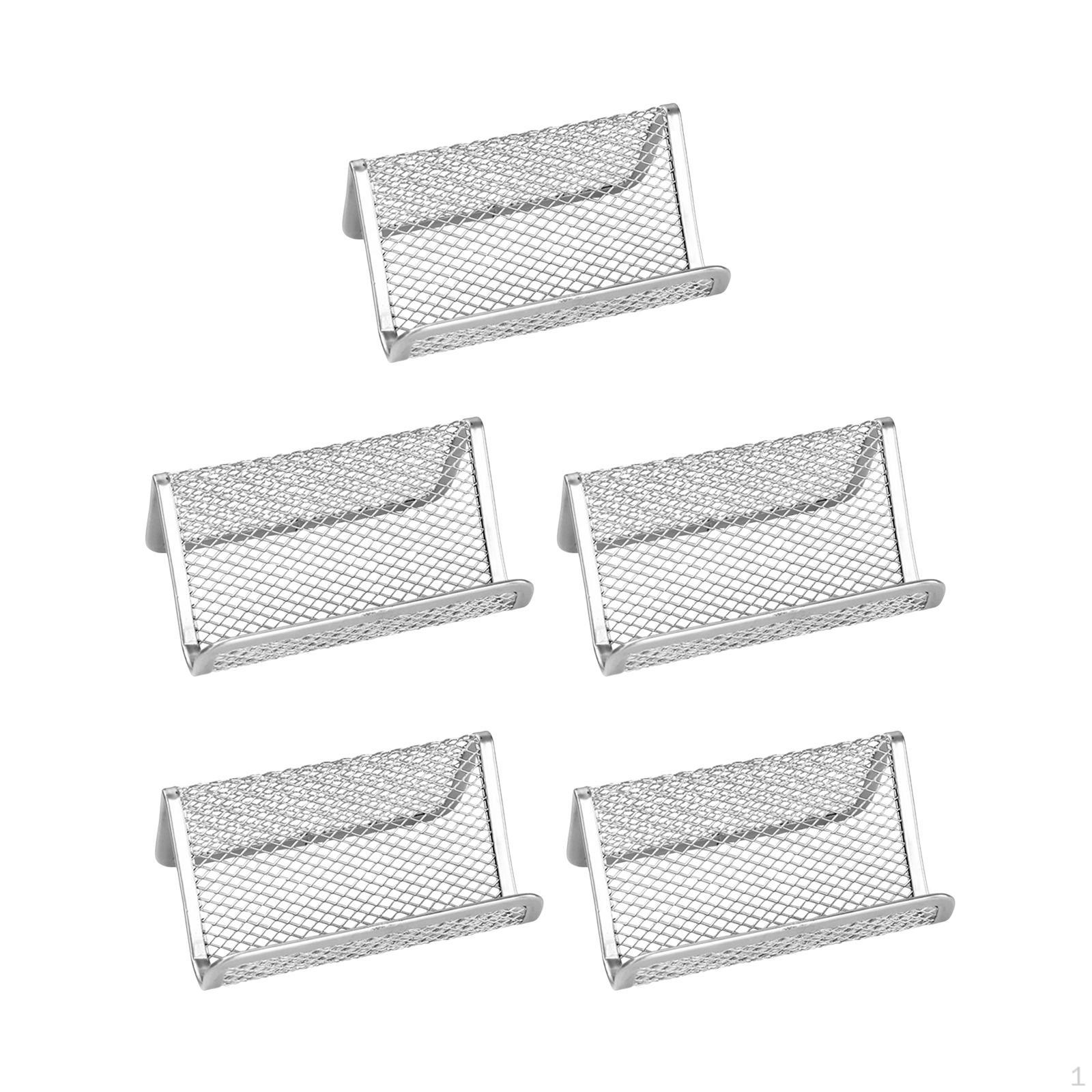 

5 шт. держатель для визиток настольный органайзер сетчатая подставка кредит имя чехол для офиса