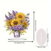 Flower Bouquet Table Top Diamond Painting Ornament Kits Colorful 5D DIY Diamond Art Tabletop Decorations for Adults Beginner