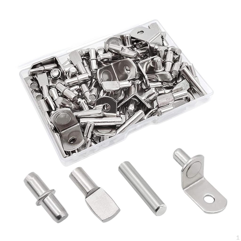 104 Pieces Shelf Pins Holders 4 Multi Functional Portable Practical Support Pegs for Wardrobe