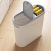Press-Type Shared Trash Can with Lid for Toilet, Bedroom, Kitchen, and Bathroom Crevice Use