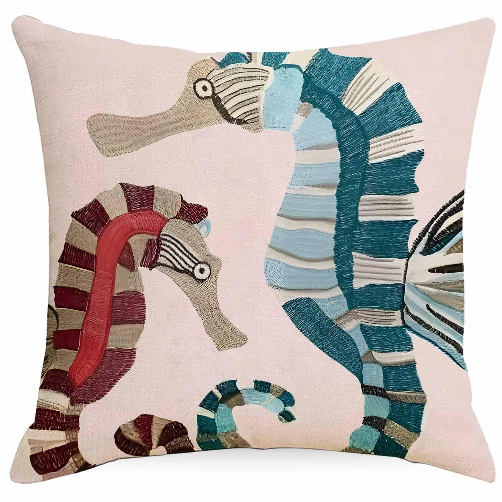 

Новая льняная летняя наволочка с морской жизнью, автомобильная подушка, наволочка для диванной подушки 45 * 45Cm