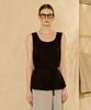 PADO SEOUL Stretch Cupro Sleeveless Top Black