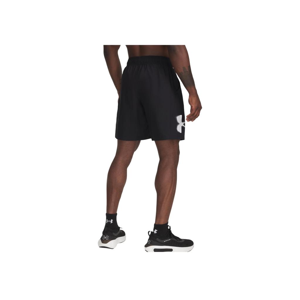 Under Armour Tech Woven Series SS25 Graphic Logo Fashion Moisture-Wicking Loose Fit Sports Shorts Men Shorts Black 1390046-001