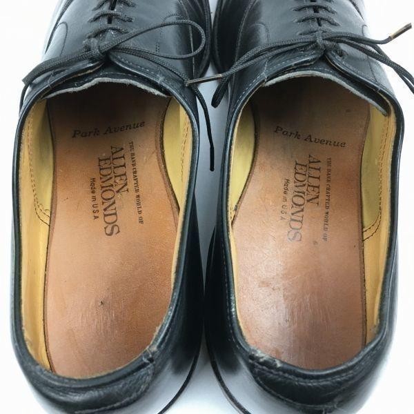 Allen Edmonds Park Avenue Inner Derby Cap Toe Shoes Black size 11AAA 26.5-27.5 Men's(USED)