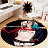 Custom Name Harley Quinn Printed Round Rug Carpet Chair Rug Area Rug Entryway Doormats,for Office Chair Living Room Bedroom Kitchen Room.
