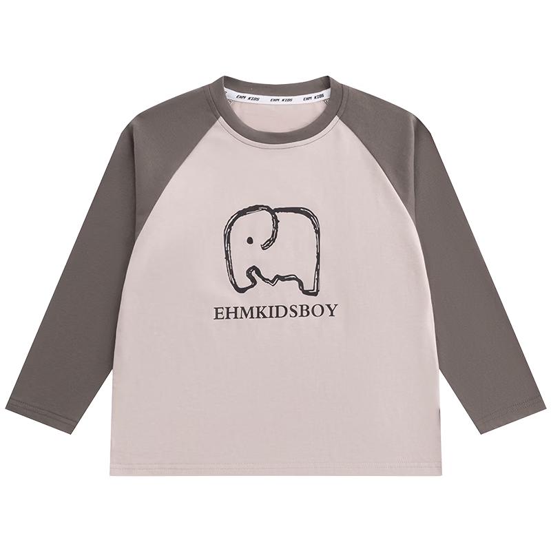 Little Elephant Ham Boys' Pure Cotton Long-Sleeve T-Shirt
