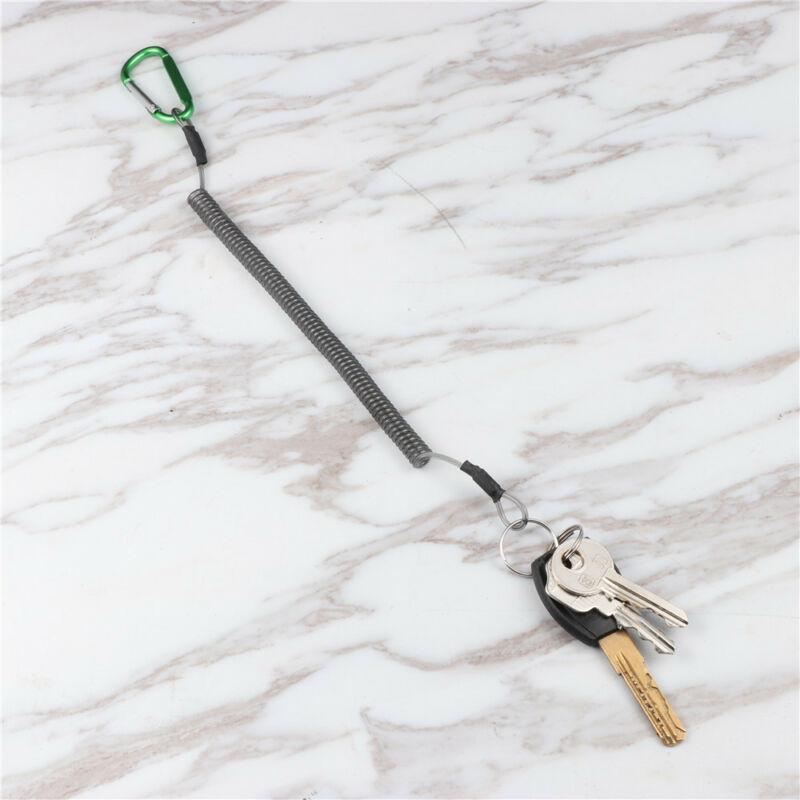 1Pc Mountaineering Buckle Wire Rope Fishing Gear Missed Rope Key Anti-lost Lanyard Retractable Fast