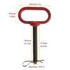 3/8 X 4 Inch Heavy Duty Tractor Hitch Pin & Clip, Red Handle Trailer Tow Hitch P For Tractors, RV, Truck, Boat, ATV, Car - Corrosion Resistant Solid