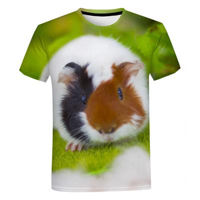 Marsvin T-shirts Hamster Söta djur 3D-tryckta Streetwear Män Kvinnor Mode Oversized T-shirt Barn T-shirts Toppar Kläder Skjortor