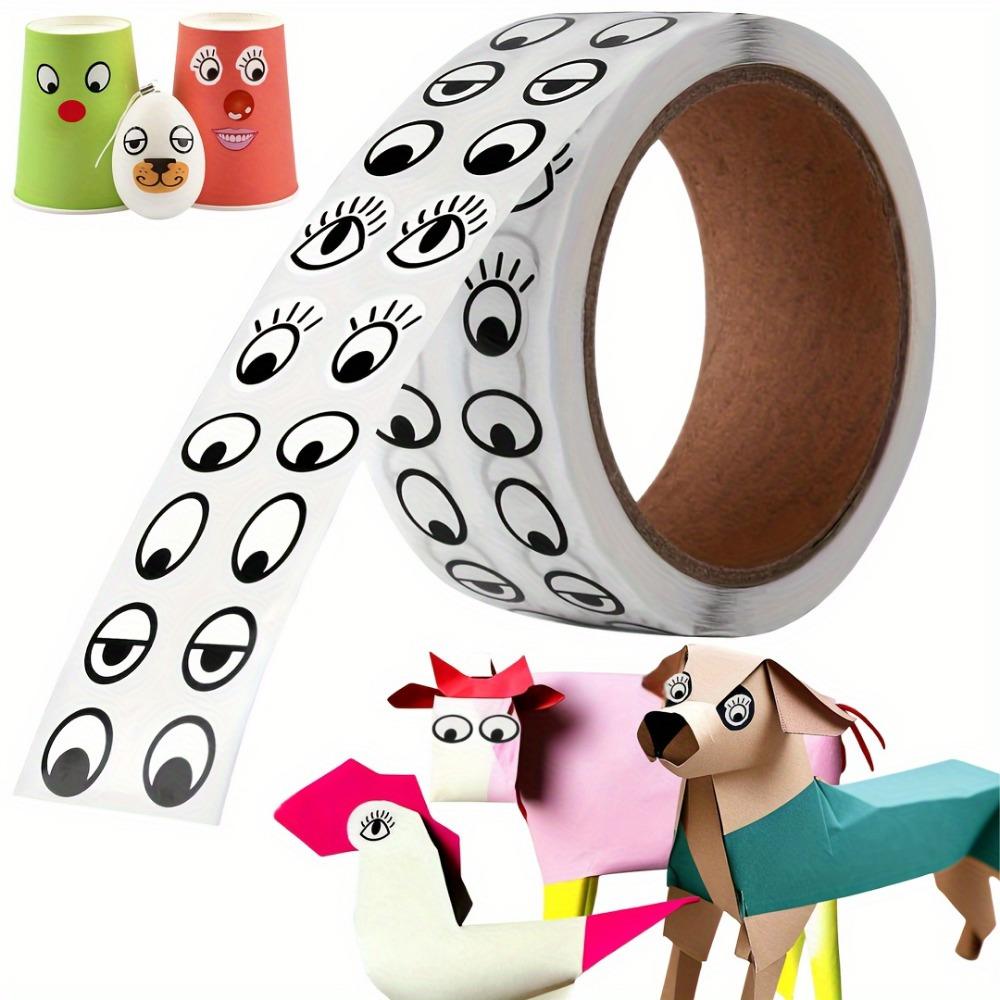 500-Pair Eye Stickers. Self-adhesive black & white for DIY crafts & Easter decor.
