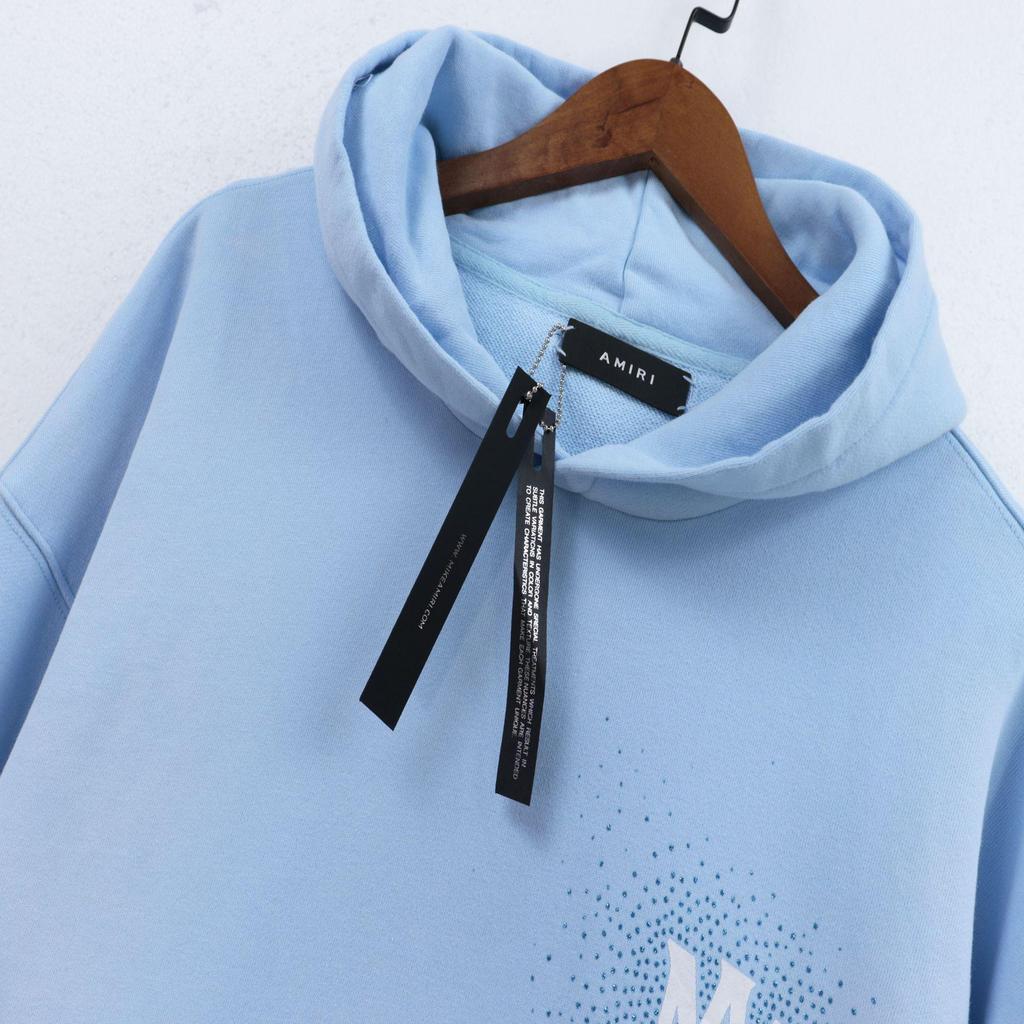 AMIRI Logo Letter Print Terry Hoodie - Unisex, High Gram Weight, Fall/Winter