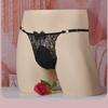Men'S Sweet Bow Full Lace Underwear Sexy Sheer Sissy Pouch Panties Crossdressers Underwear  Adjust Waist Low Waist T-Back Thong