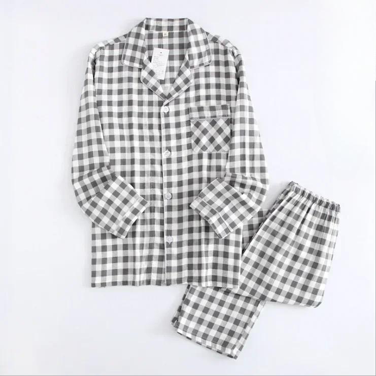 

Кимоно Женский кленовый лист Пижамный комплект Женский 100% марлевый хлопок Длинный рукав Повседневная Пижама Женская Пижама Осень M