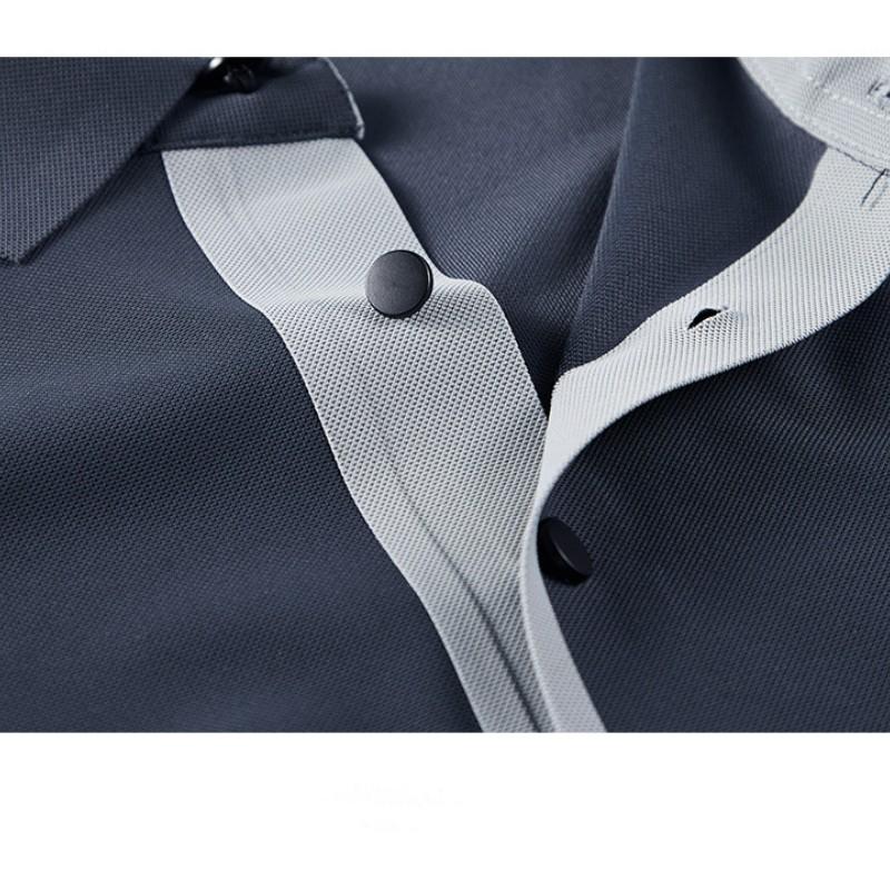 Summer New Lapel Business Casual T-shirt Men's Ice Silk Seamless Ironing Quick Dry Breathable Polo Shirt