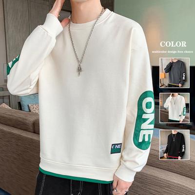 Maglione da uomo per primavera e autunno, ingrassante, taglie forti, versione larga, per uomo robusto, maglietta a maniche lunghe, giacca, abbigliamento casual da uomo