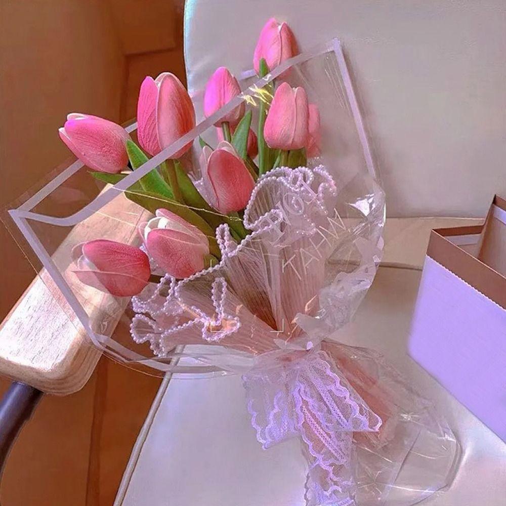 30 st/set Fotorekvisita Bukettförpackningspåsar Blomförpackningsmaterial för Alla hjärtans dag