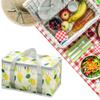 Checkered Picnic Bag Large Capacity Portable Ice Pack Bag Cold Protection Lunch Box Insulation Bag Waterproof for Camping Picnic