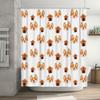 New Arrival Bathroom Shower Curtain Waterproof Pet Dog House Print Decorative Modern Home Decoration Plastic Rod Pocket White
