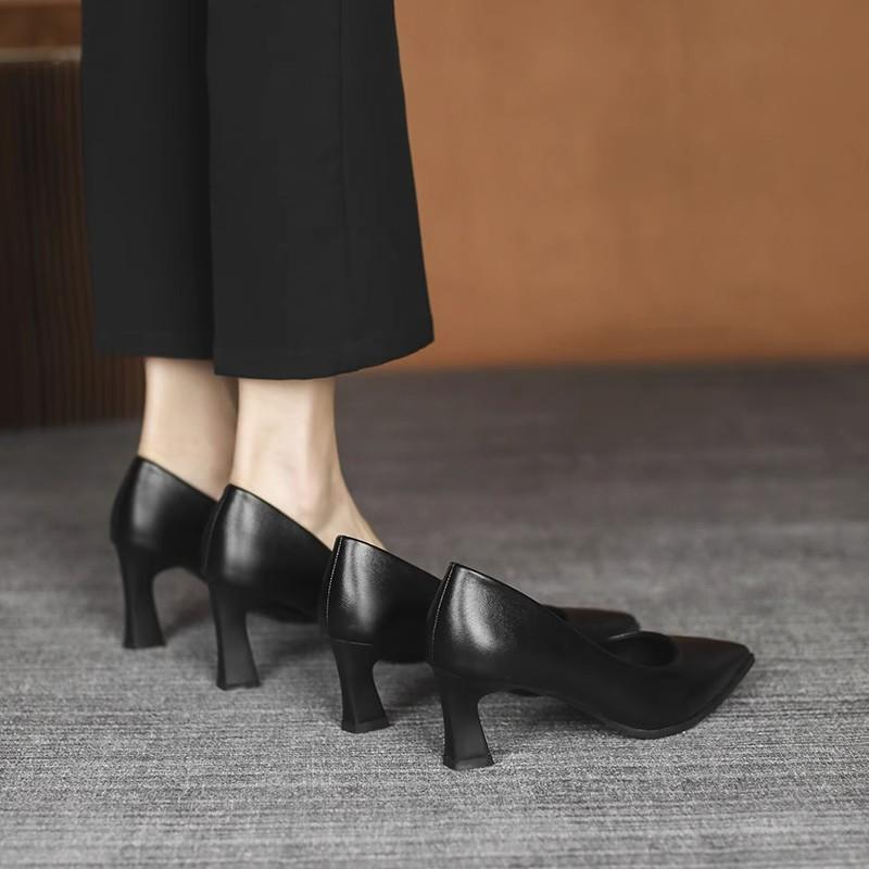 Mode High Heels 2025 neu schwarz professionelle Arbeitsschuhe Flugbegleiterin formelle Kleidung Etikette High Heels Damenschuhe