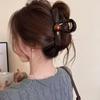 Elegant Round Bead Claw Hair Clip for Women - Exquisite High-End Shark Clip for Simple Updos