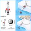 925 Silver Colorful Masquerade Series Sexy Mask Feather Dress Charms Beads Fit Qikaola Original Bracelets DIY Jewelry