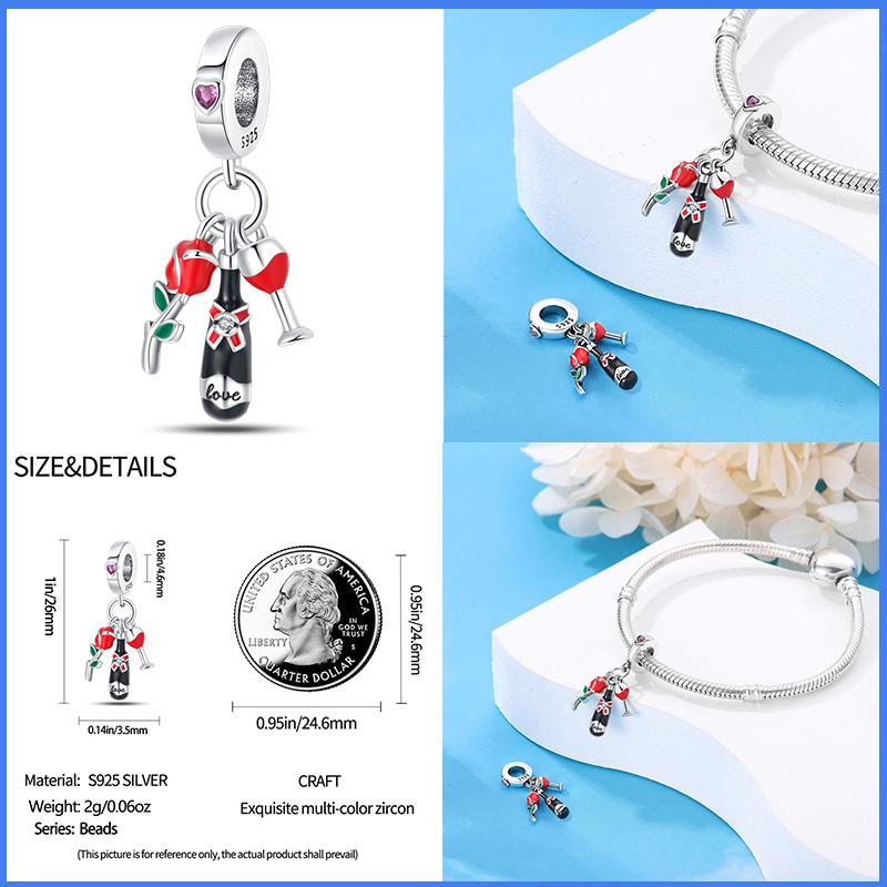 925 Silver Colorful Masquerade Series Sexy Mask Feather Dress Charms Beads Fit Qikaola Original Bracelets DIY Jewelry