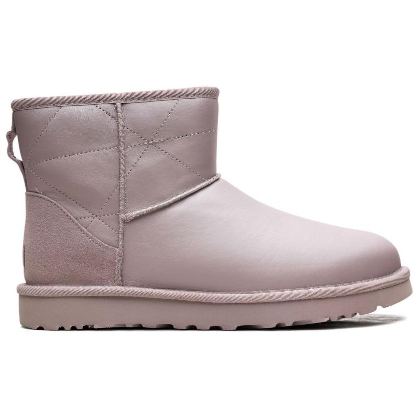 UGG Classic Mini Pearlized Cowhide Durable Simple Fashion Commuter Short Snow Boots Women Boots Pink 1167313-PSK