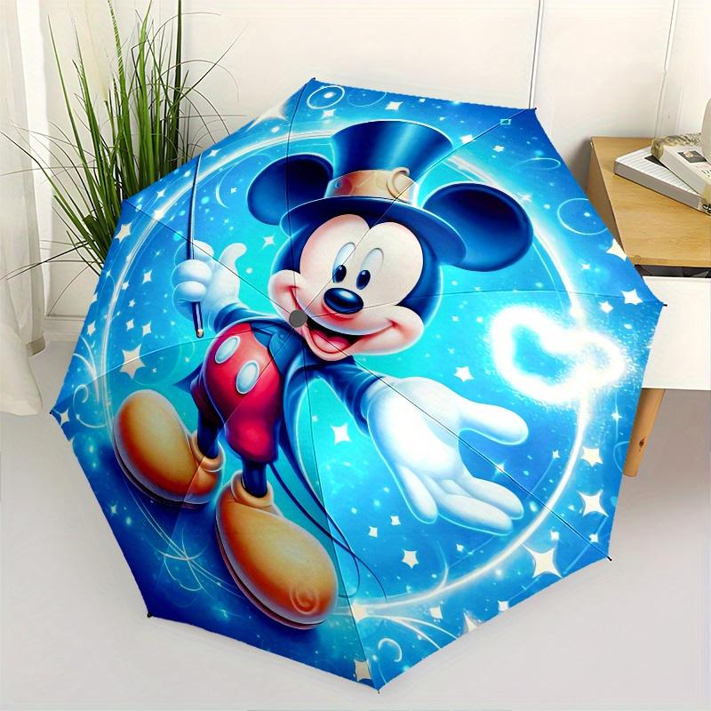 

Mickey Mouse,Magic Wand Themed Automatic Opening and Closing Folding Umbrella, Reinforced 8 Ribs, Compact Travel Design, Fashionable Folding