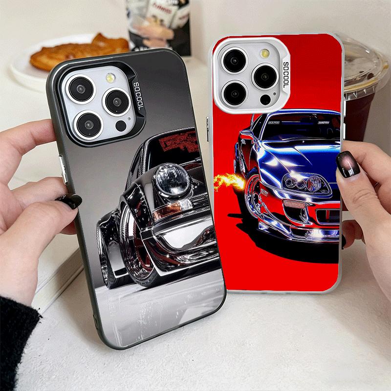 Electroplated Style Sports Car Soft Phone Case for iPhone 15 16 17 Pro Max 17Air 16E 14 Plus 13 12 Mini Shockproof Cover Back Sh