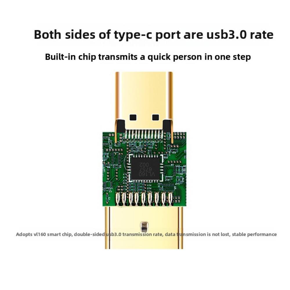 USB 3.0 Male To Type C Female Adapter with Chip for Xiaomi Huawei Phone Hard Drive Connect To Computer Dual Sided