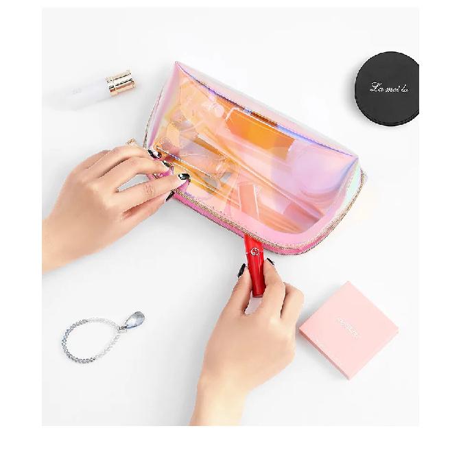 PVC Women Travel Transparent Storage Bag Toiletries Organize Waterproof Cosmetic Bag Portable MakeUp Bag Female Wash Bag