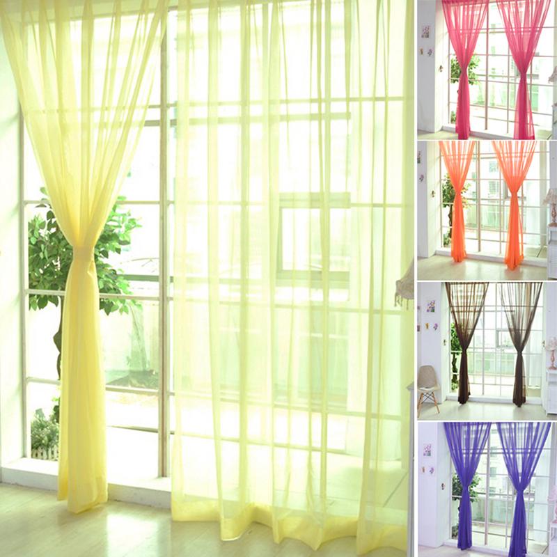 Transparent Window Gauze Solid Color Wedding Glass Gauze Household Products Light Luxury Style Easy to Install Curtains Supplies