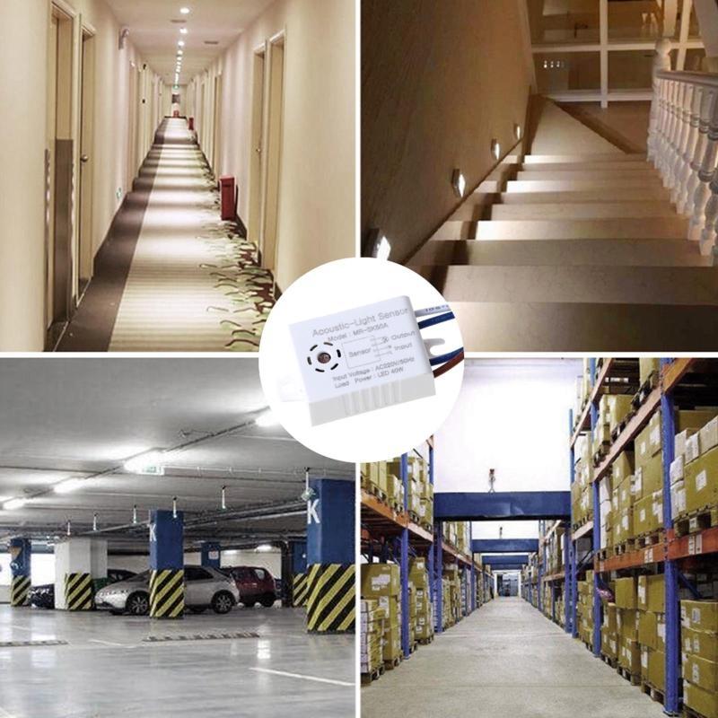 220V Voice Control Light Detector Switch Automatic On Off Light Switch Intelligent Switches Module Easy to Use