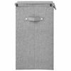 VidaXL Foldable Laundry Basket Grey 26x34.5x59.5 Cm Faux Linen Fabric 351039