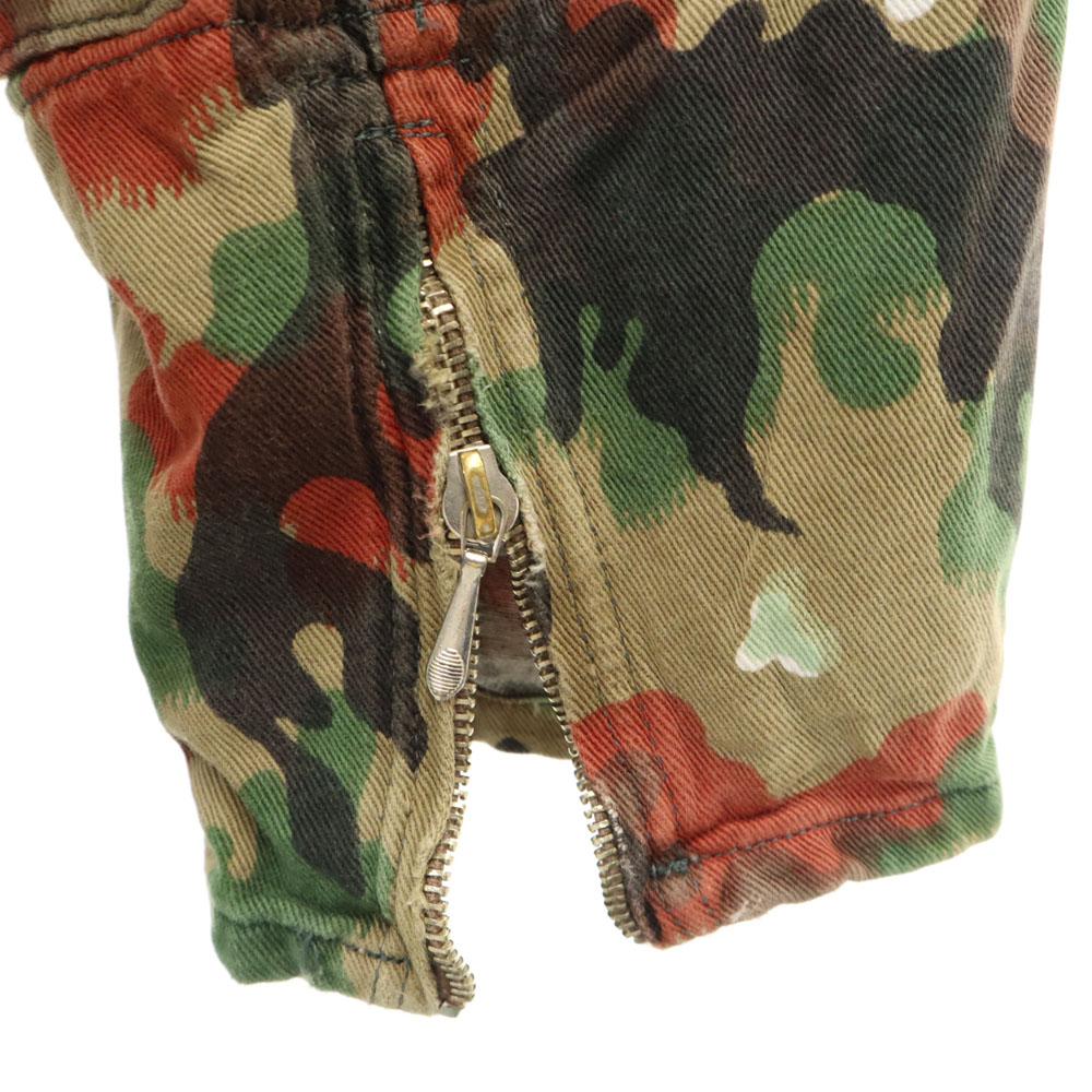 Swiss Army 70s Vintage Alpine Camo M60 Alpine Camo Military Jacket Khaki Men's Used