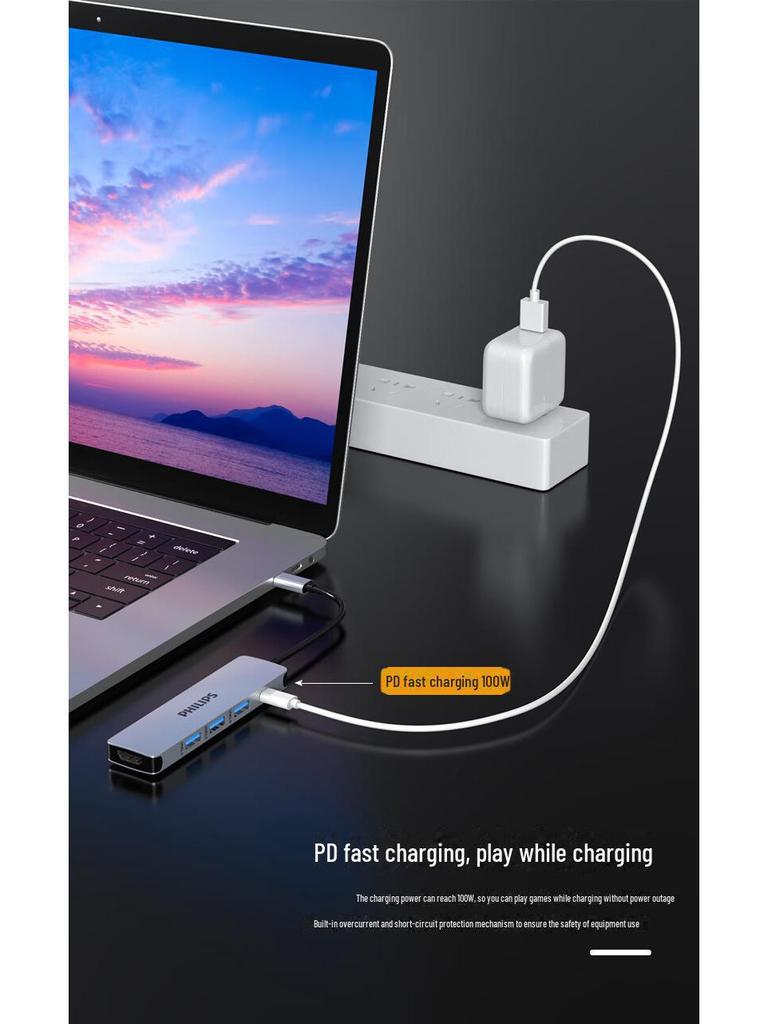 Philips Type-C Hub for Apple & Huawei: HDMI, Network, USB Expansion Dock