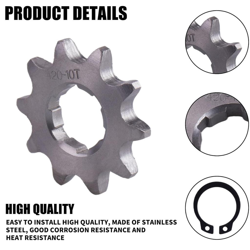 420-10T Sprocket Front Sprocket for Bike Dirt Pit Bike mini ATV 4-Wheeler Universal Motorcycle