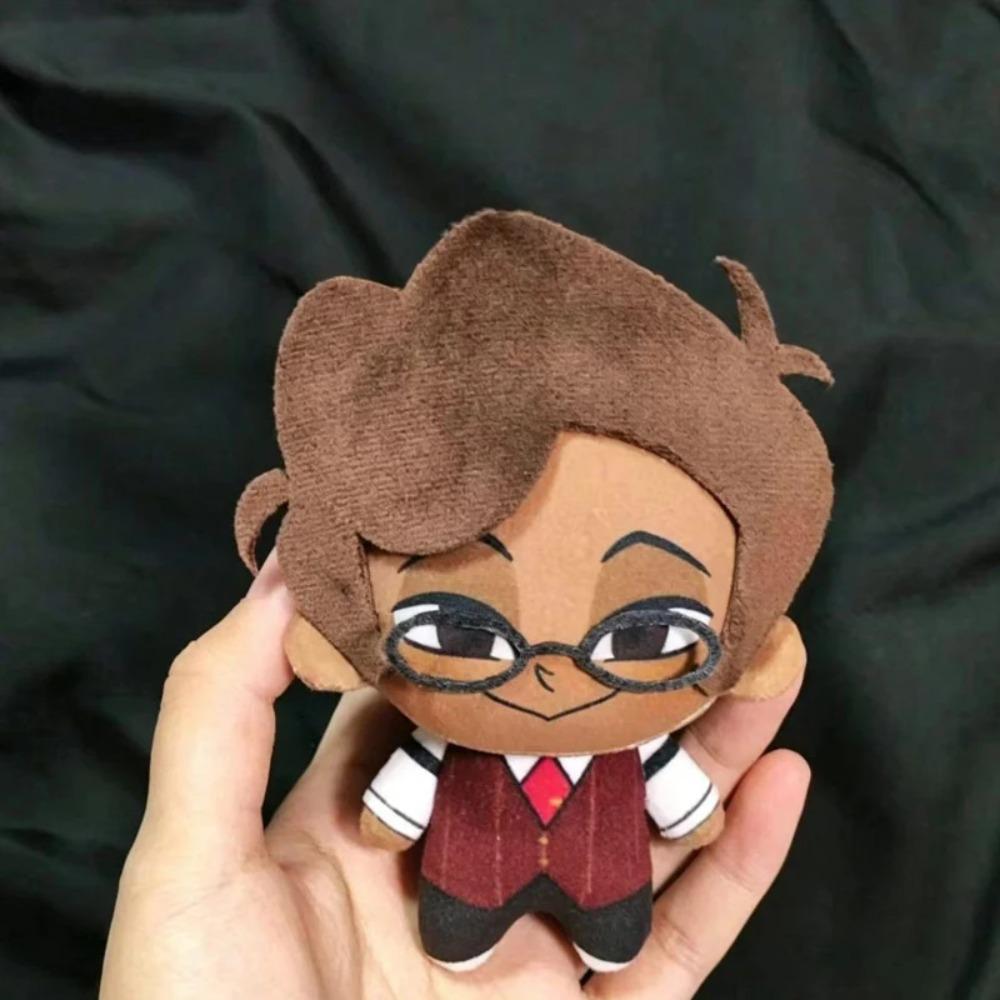 Neueste 10cm Plüsch Cosplay Animation Hotel Hazbin Charakter 3V Vox Alastor Plüschtiere Schlüsselanhänger Tasche Anhänger Anime Plüschtier Puppe