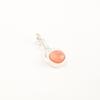 Rare Peach Moonstone Gemstone 925Sterling Silver Jewelry Handmade Round Pendant CP-25-21