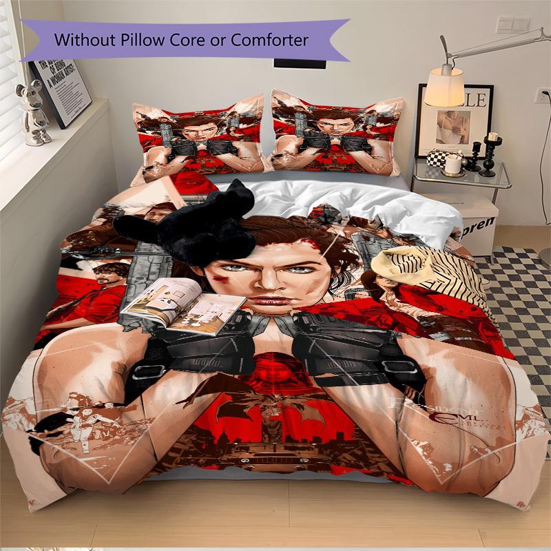 Resident Evil: The Final Chapter Bedding Set - 3 Piece Comforter Cover Gift for Bedroom,Includes No InsertB176