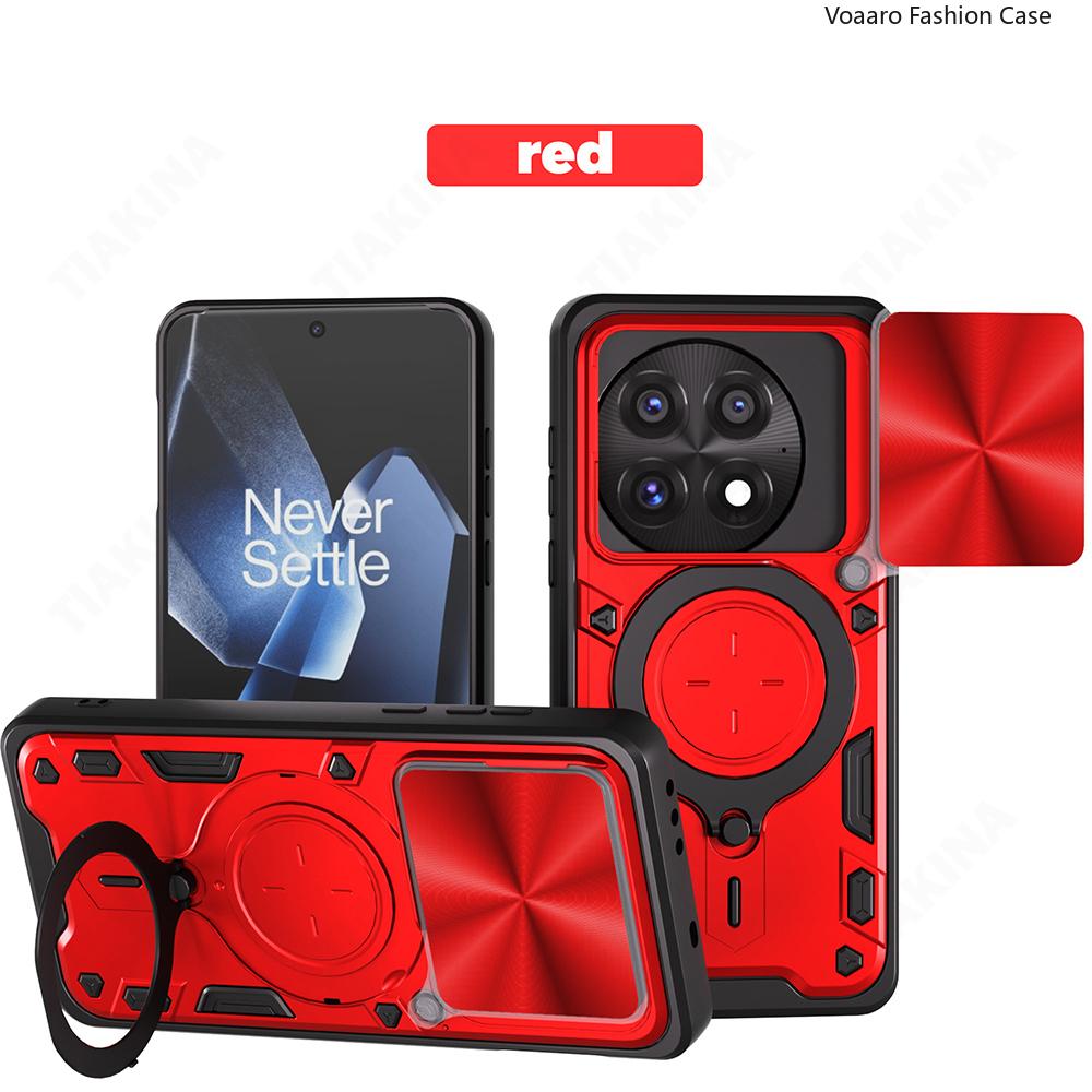 Rotate Slide Lens Camera Armor Funda for Oneplus 13 5G Case for Oneplus 13R ACE 5 Pro Case Magnetic Ring Kickstand Holder Cover