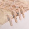 200/50 stücke Mini Foto Clip DIY Handgemachte Handwerk Clip Memo Papier Peg Wäscheklammer Holz Bild Schellen Home Büro Dekoration clips