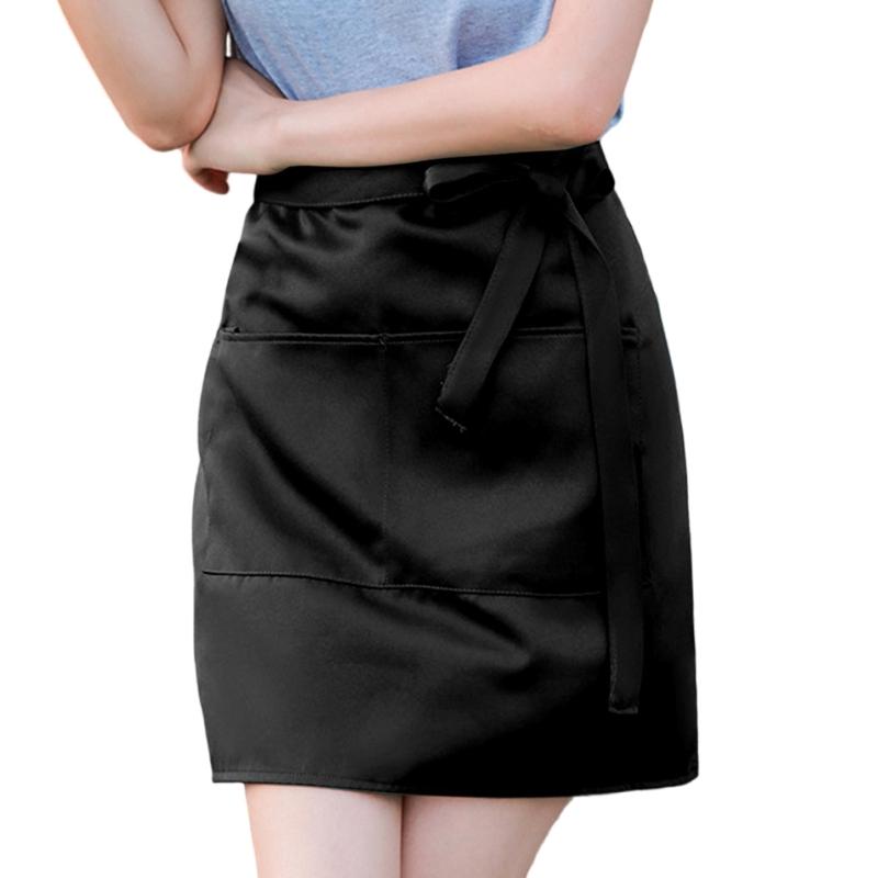 Short Half Apron Waiter Apron Cooking Aprons Women Man Apron Waist Apron Waitress Apron Kitchen Apron with Pockets 1