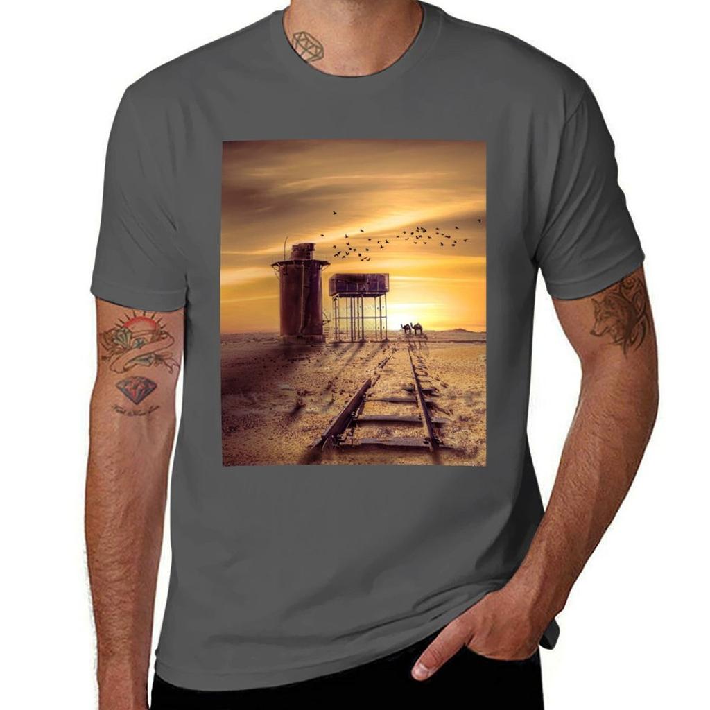 Ghan and Camels Graphic TShirt Work Comfort TShirt for Men