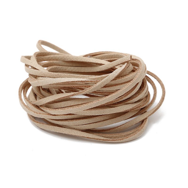 4 Meters Long 3mm Wide Korean Fleece Rope Deerskin Strap Suede Gift Box Decorative Ribbon Imitation Leather Rope DIY Jewelry